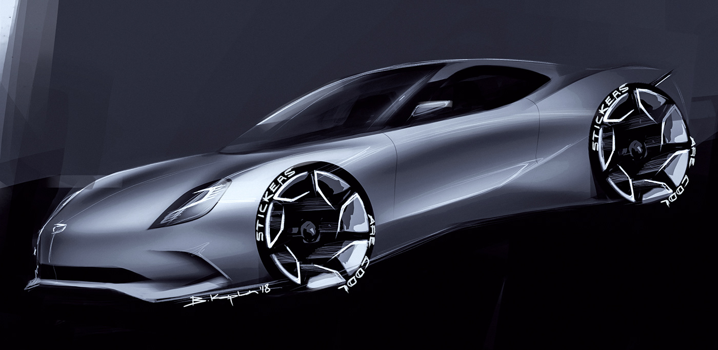 automobile，Hand drawn，Digital plate，ps，