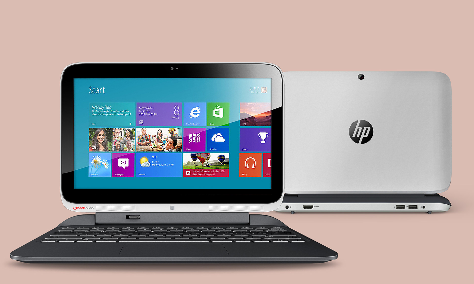 Notebook computer，split-level ，HP，