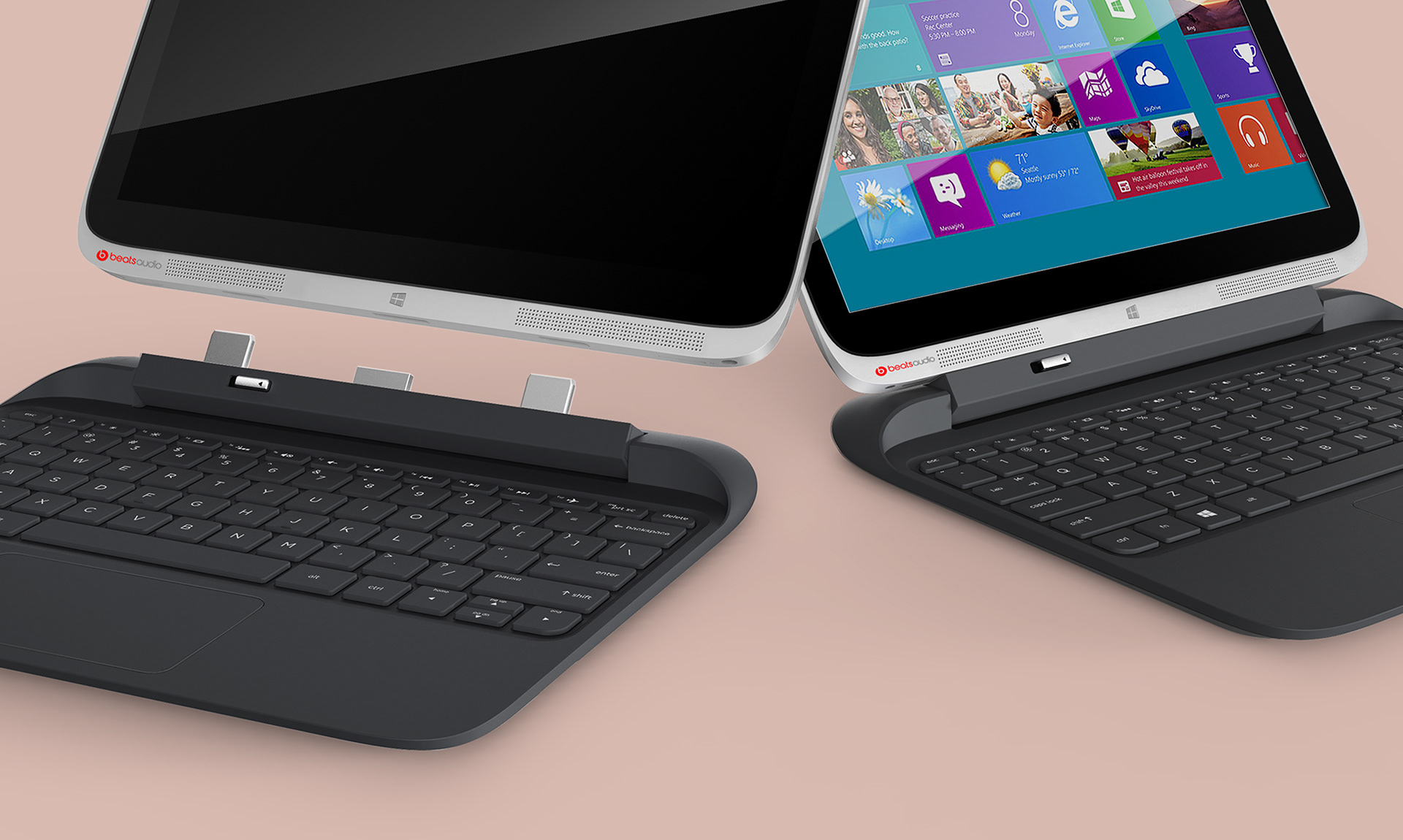 Notebook computer，split-level ，HP，