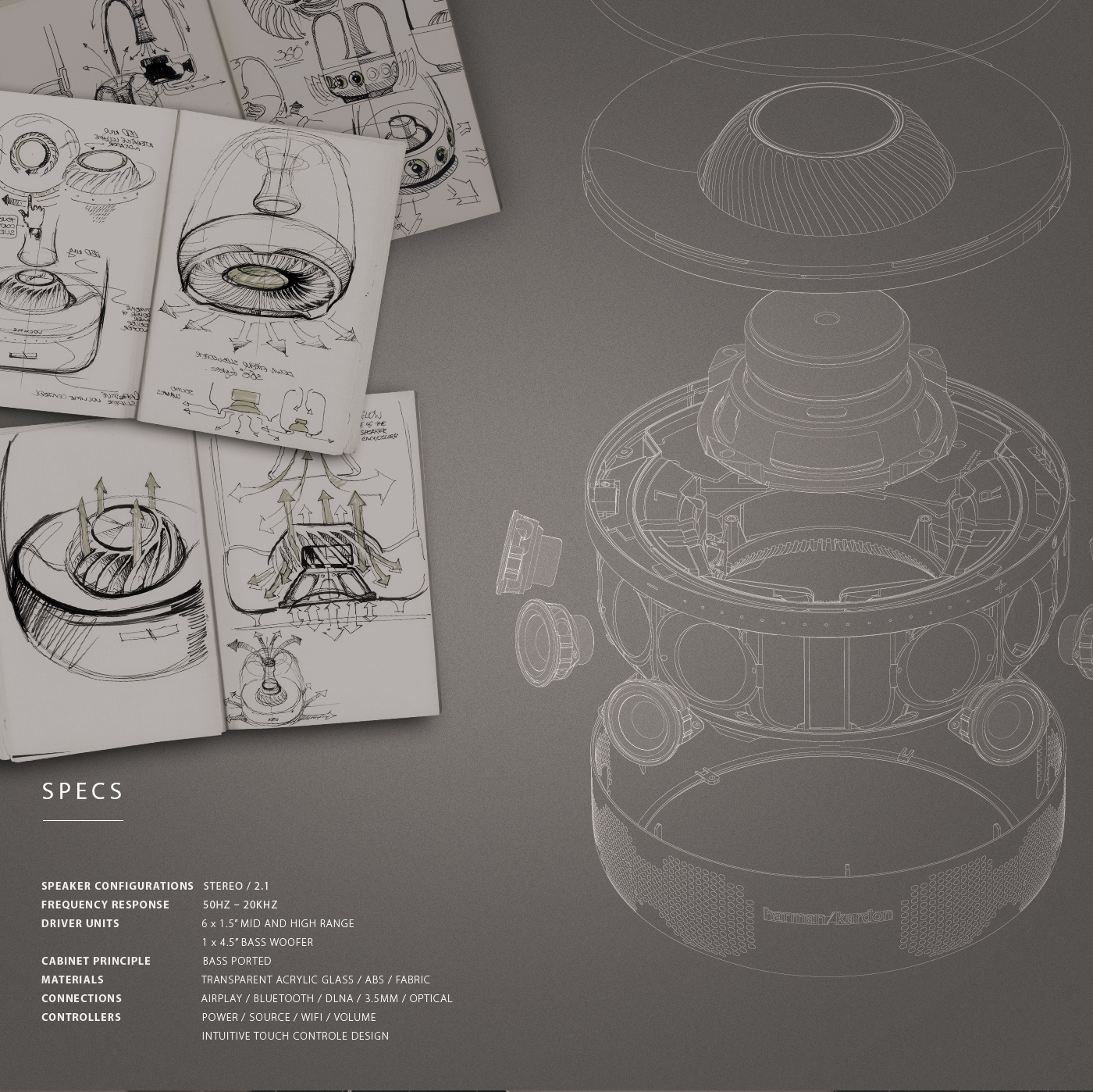 product design，system design，Home speaker，wireless，