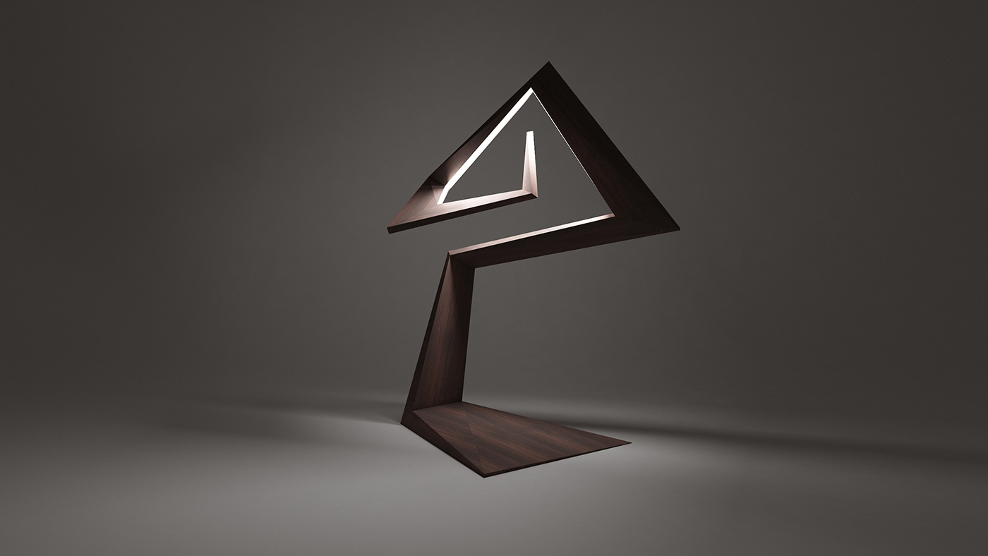 Desk lamp，product design，woodiness，