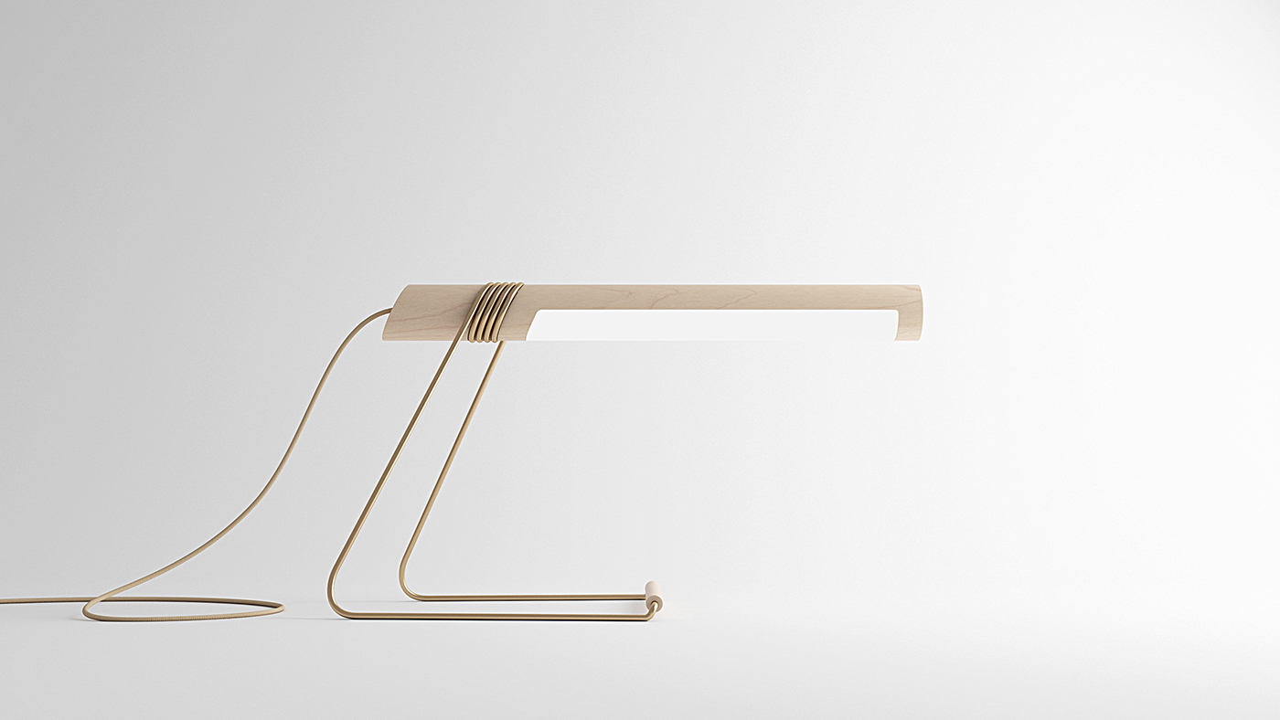 Minimalist design ，Desk lamp，product design，