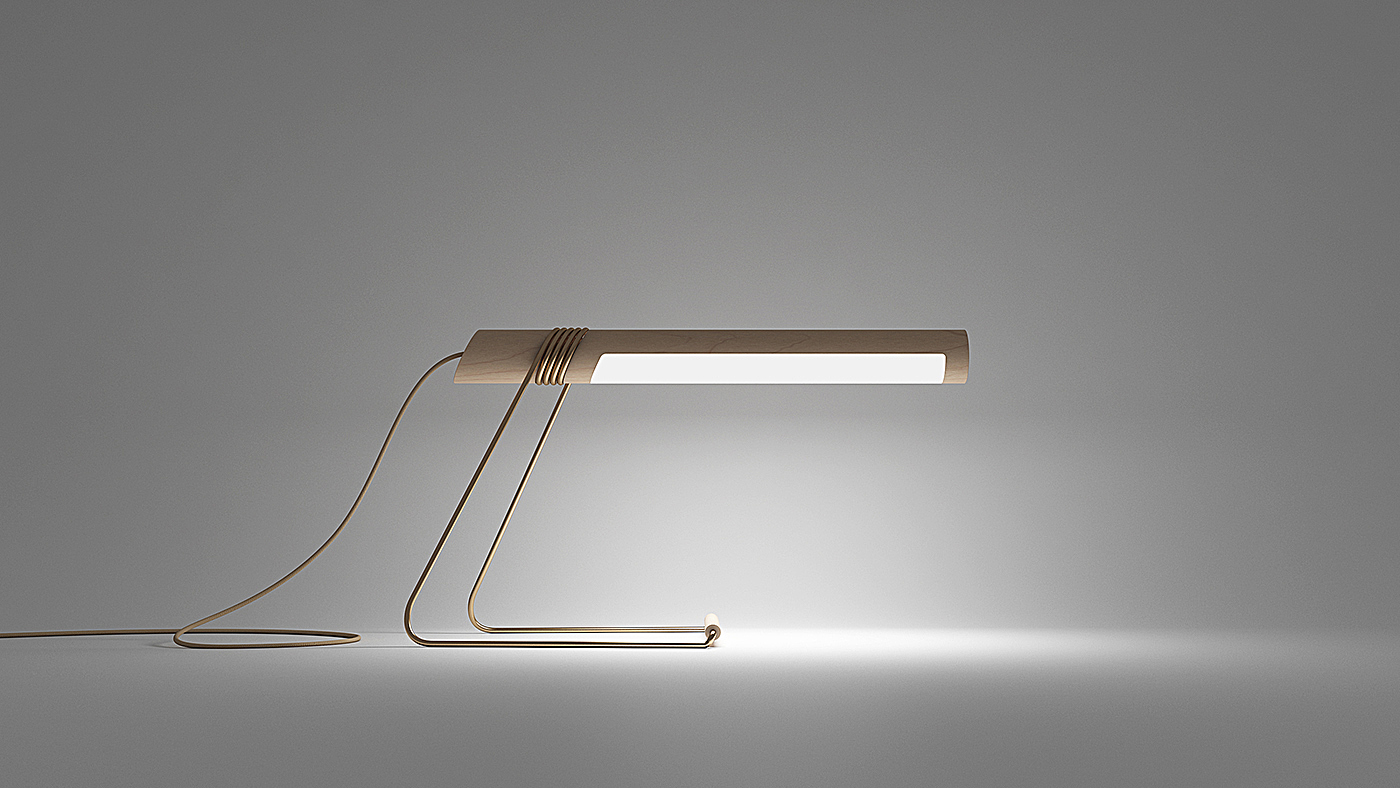 Minimalist design ，Desk lamp，product design，