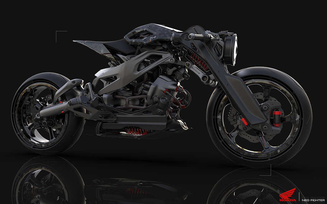 Motorcycle design，Ultra modern，Retro，