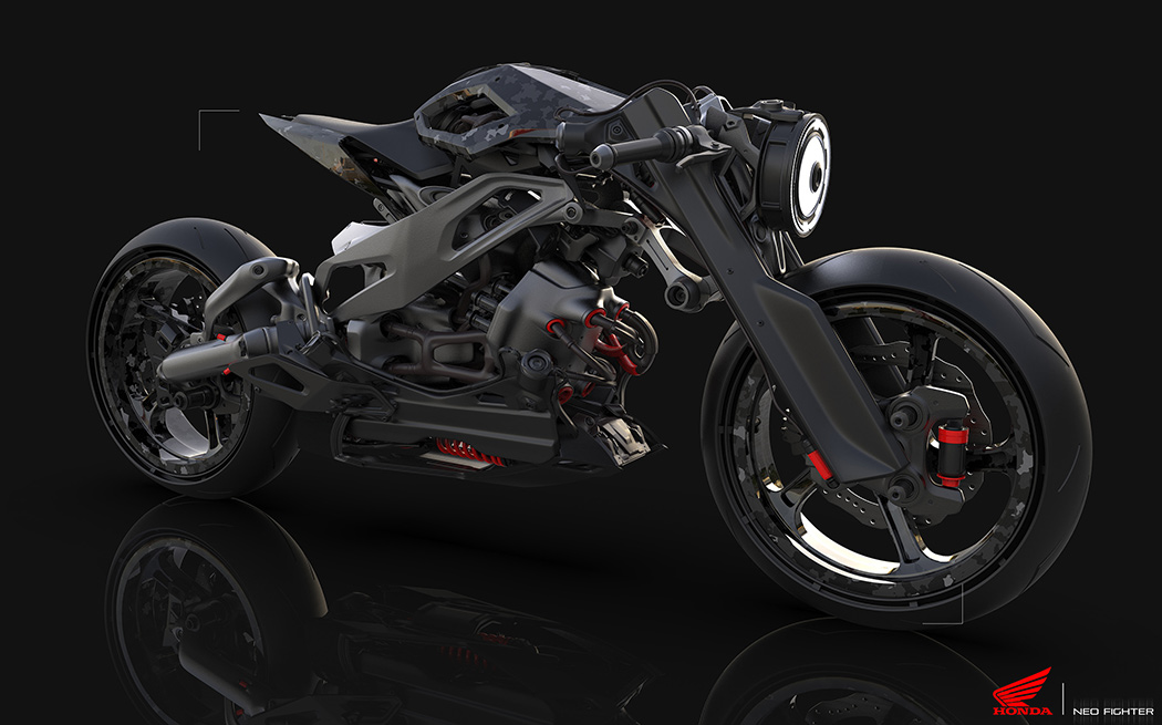 Motorcycle design，Ultra modern，Retro，