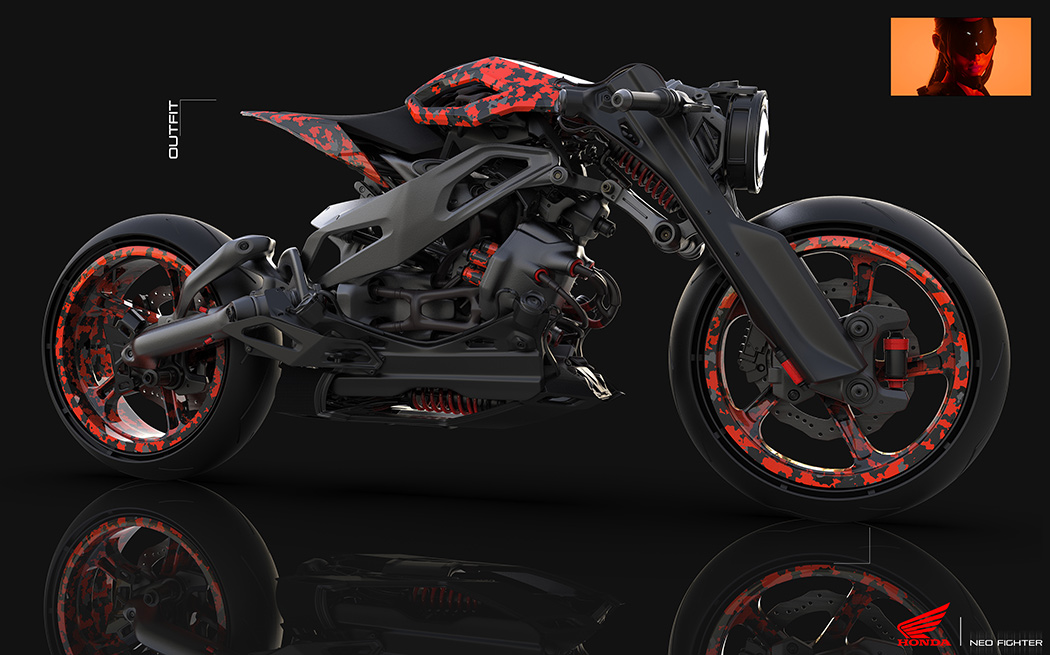 Motorcycle design，Ultra modern，Retro，