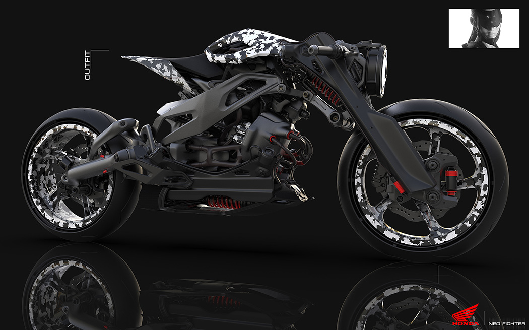 Motorcycle design，Ultra modern，Retro，
