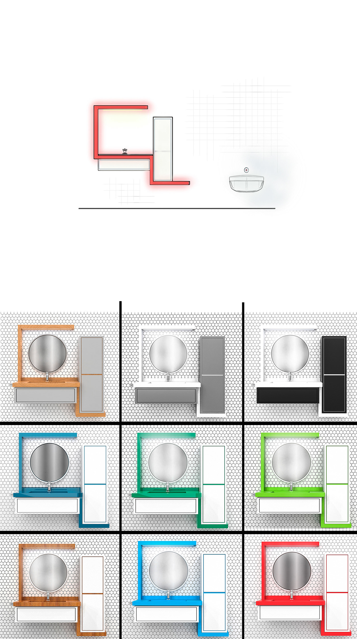 洗漱台，洗漱用品，家具，产品设计，