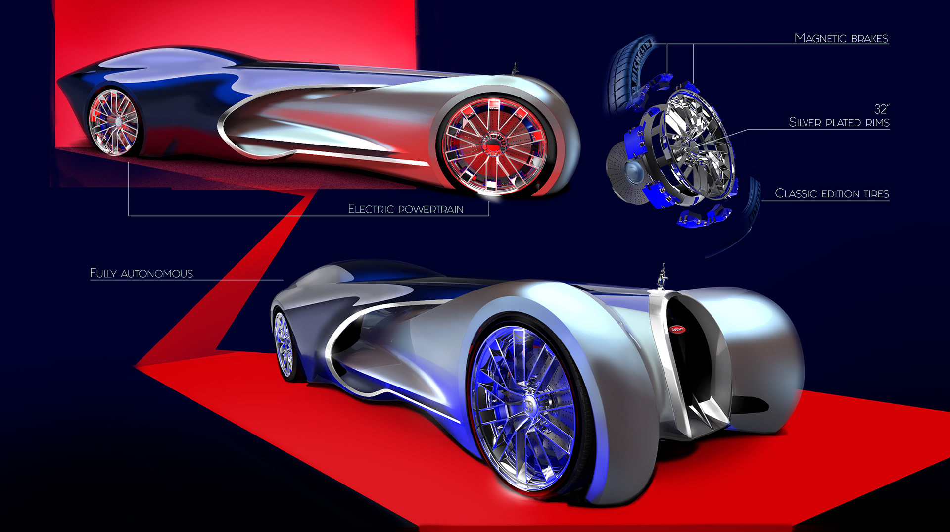 vehicle，industrial design，automobile，Bugatti，