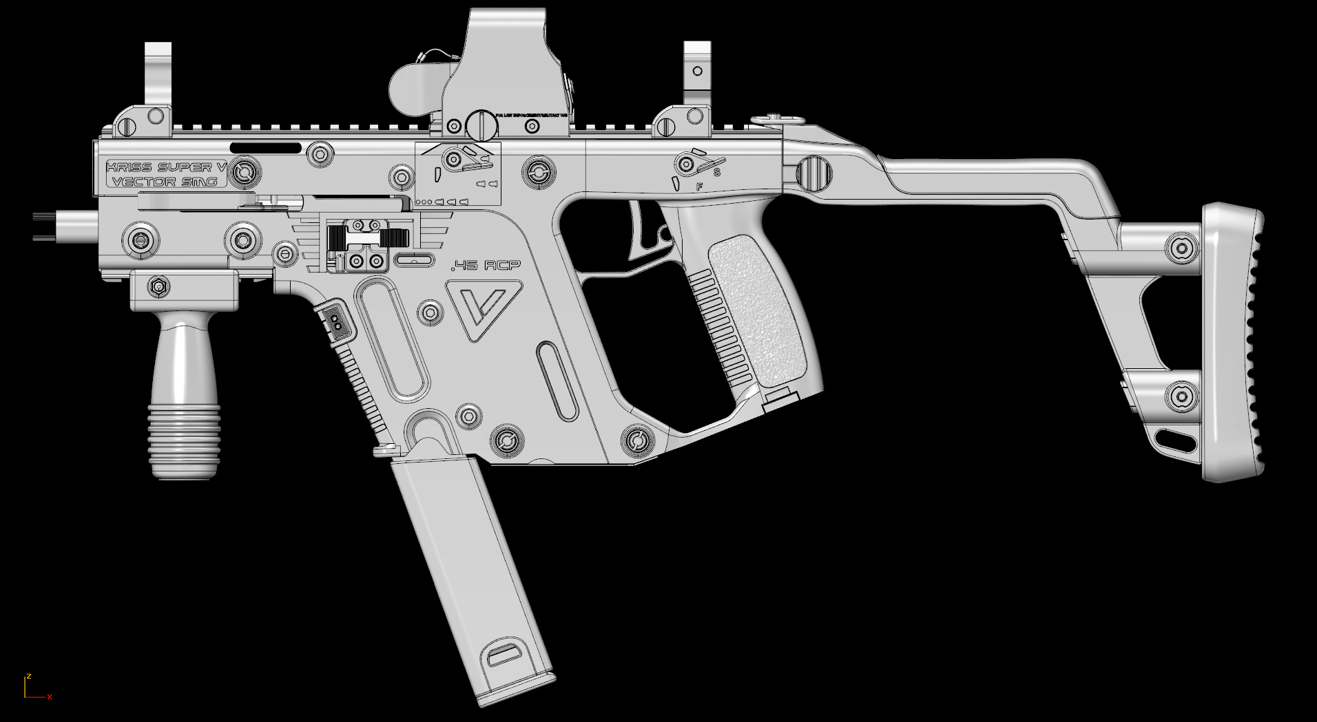 Vector 3 2. Kriss vector 5.56. Kriss vector k10. Kriss vector чертеж. Kriss vector 3d model.