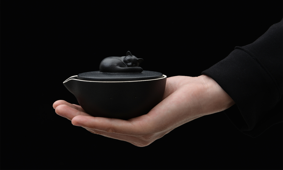 Poxi，tea set，German red dot award，Jiang Sheng，Sculpture，cat，ceramics，transboundary，