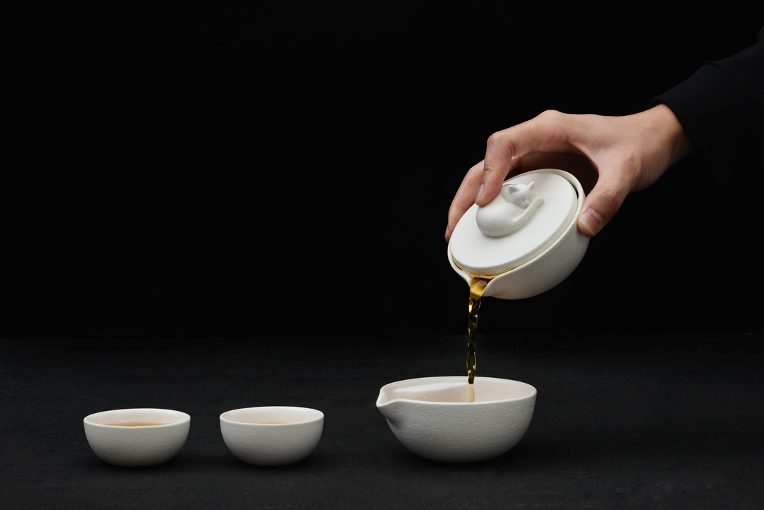 Poxi，tea set，German red dot award，Jiang Sheng，Sculpture，cat，ceramics，transboundary，