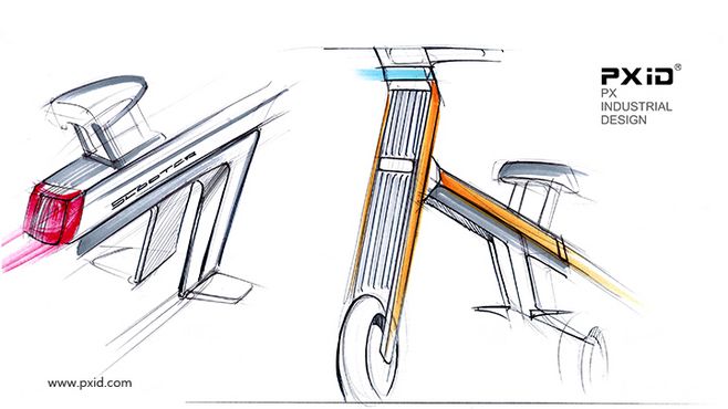 Pxid product oriented industrial design，Design of elderly scooter，Design of balance scooter，Scooter design，