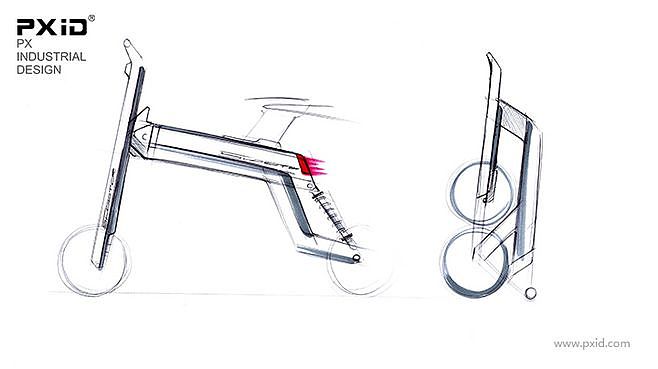 pxid品向工业设计，老年代步车设计，平衡滑板车设计，滑板车设计，