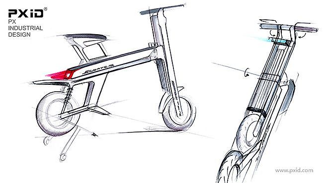 Pxid product oriented industrial design，Design of elderly scooter，Design of balance scooter，Scooter design，