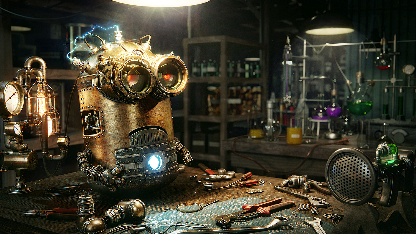 Minions，Rendering works，3D model，