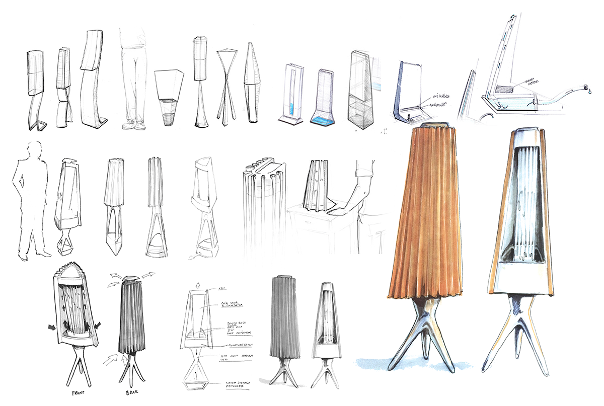 industrial design，Household Electric Appliances，Air dehumidifier，Pure 02，