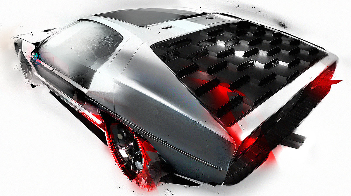 Hand drawn car，vehicle，manuscript，industrial design，