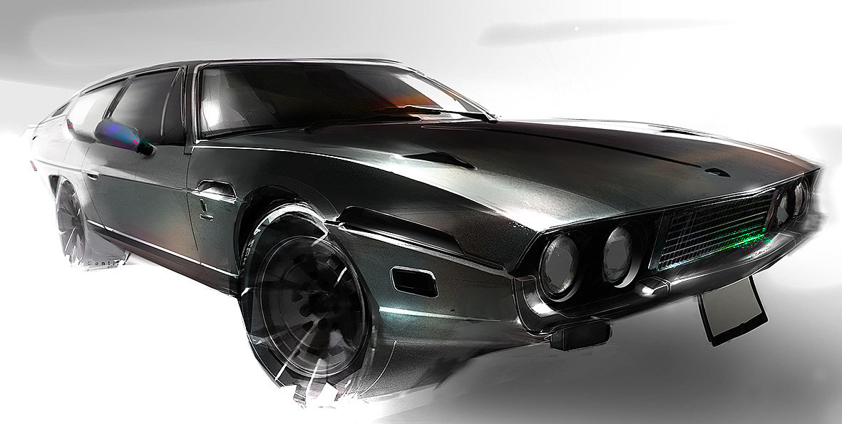 Hand drawn car，vehicle，manuscript，industrial design，
