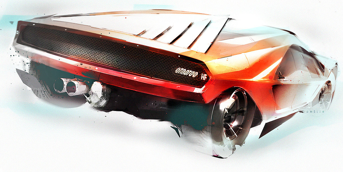 Hand drawn car，vehicle，manuscript，industrial design，