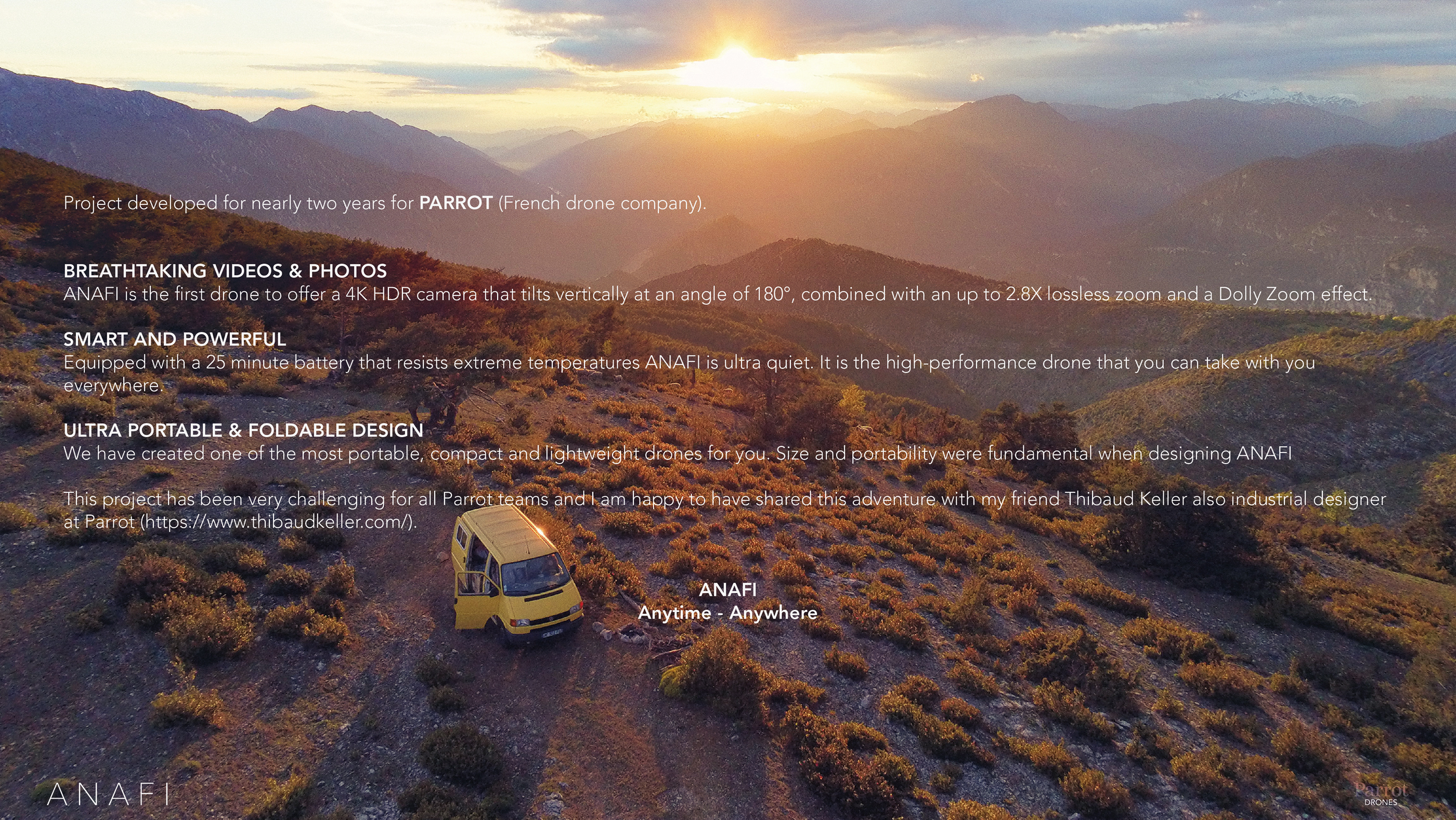 camera，UAV，flexible，Parrot ANAFI，