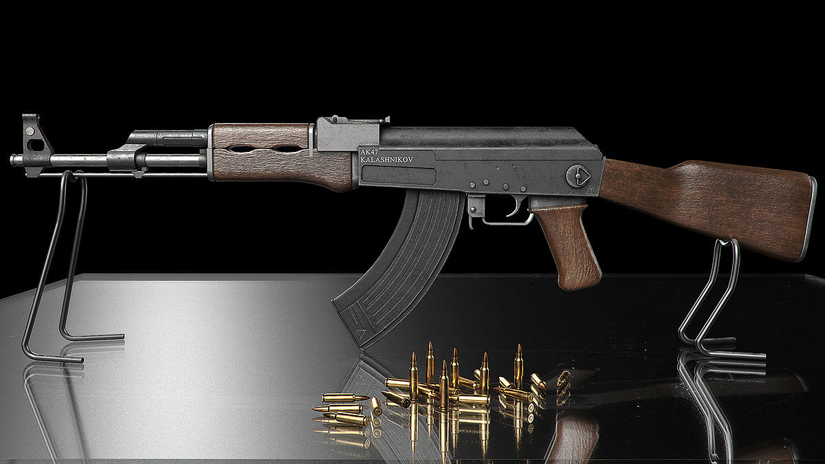 三维模型，步枪，枪械，AK 47，
