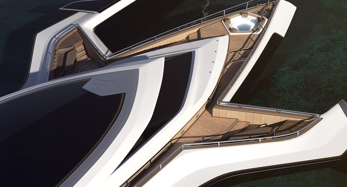 luxury，Render，Model，Motor yacht，