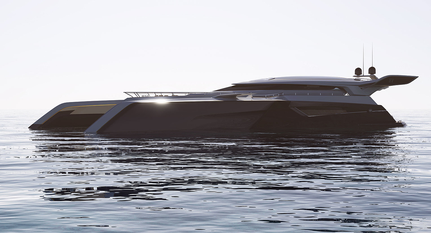 luxury，Render，Model，Motor yacht，