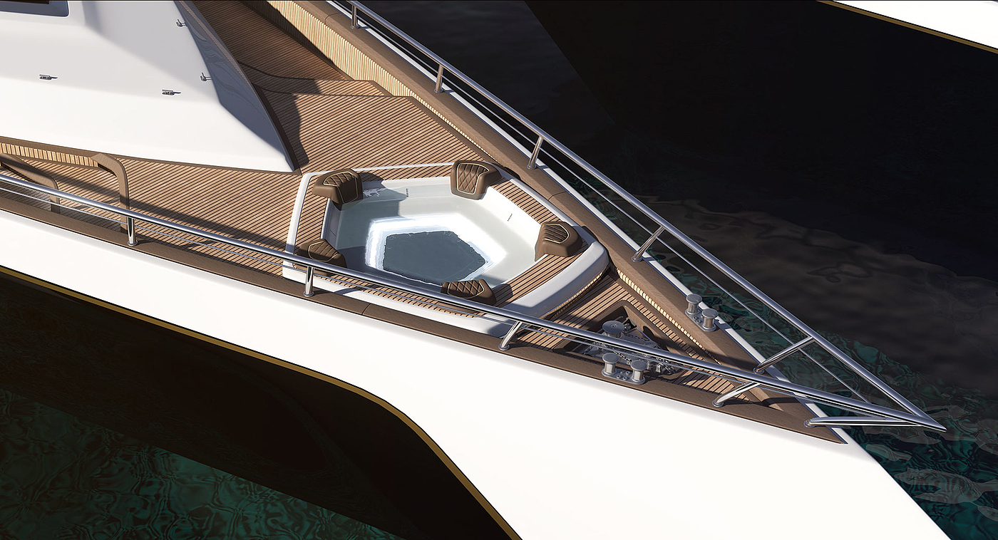 luxury，Render，Model，Motor yacht，