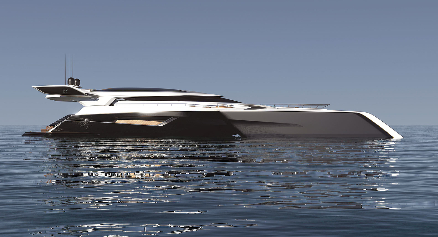 luxury，Render，Model，Motor yacht，