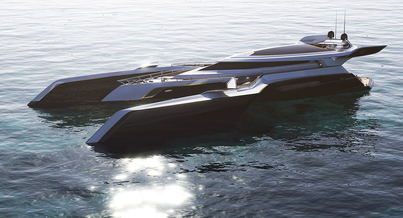 luxury，Render，Model，Motor yacht，