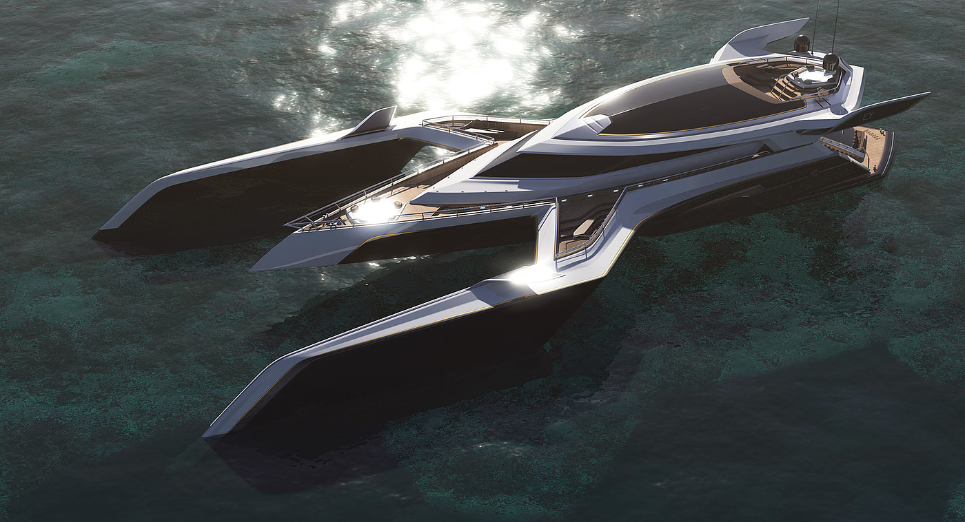 luxury，Render，Model，Motor yacht，