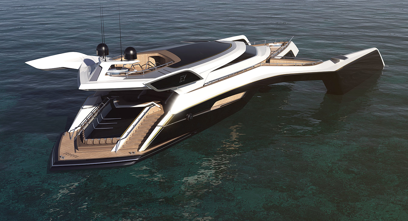 luxury，Render，Model，Motor yacht，