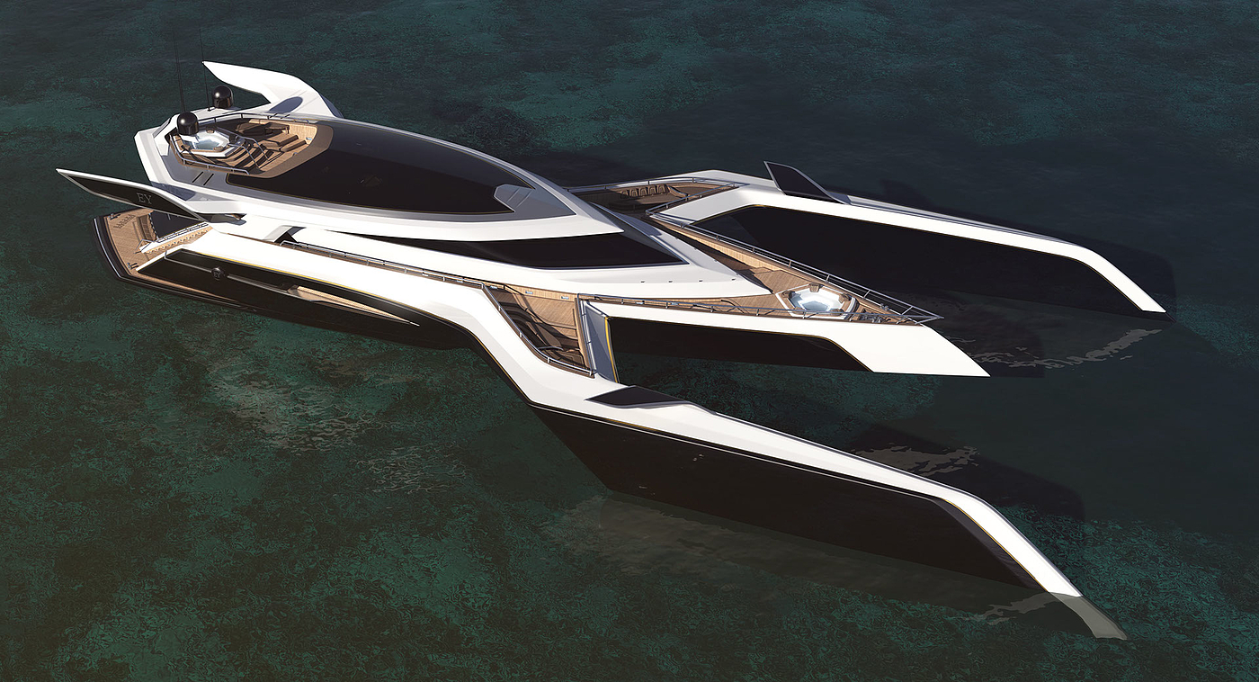 luxury，Render，Model，Motor yacht，