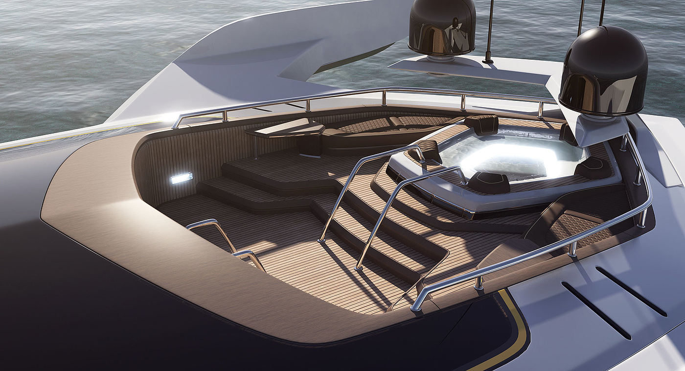 luxury，Render，Model，Motor yacht，