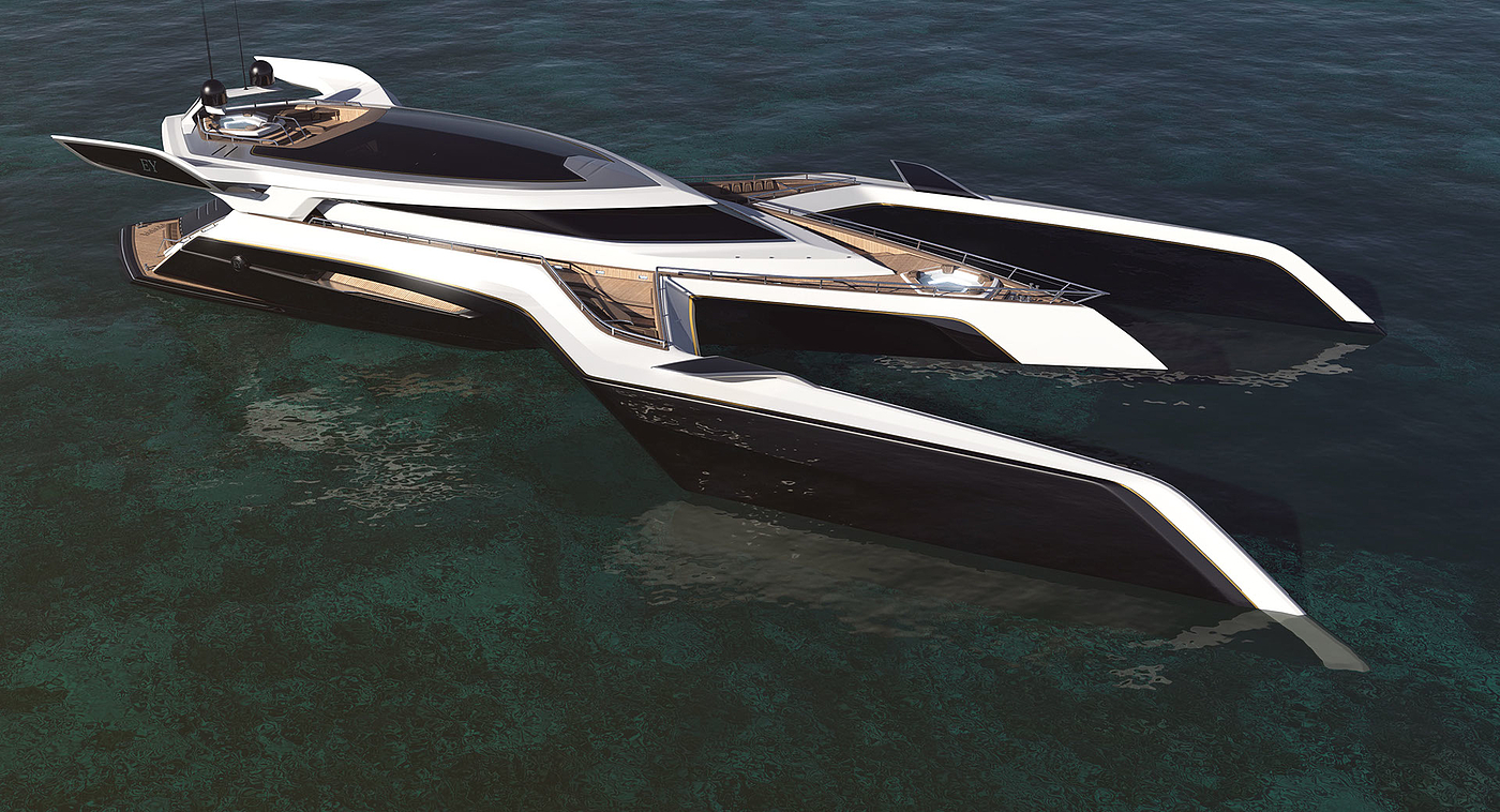 luxury，Render，Model，Motor yacht，