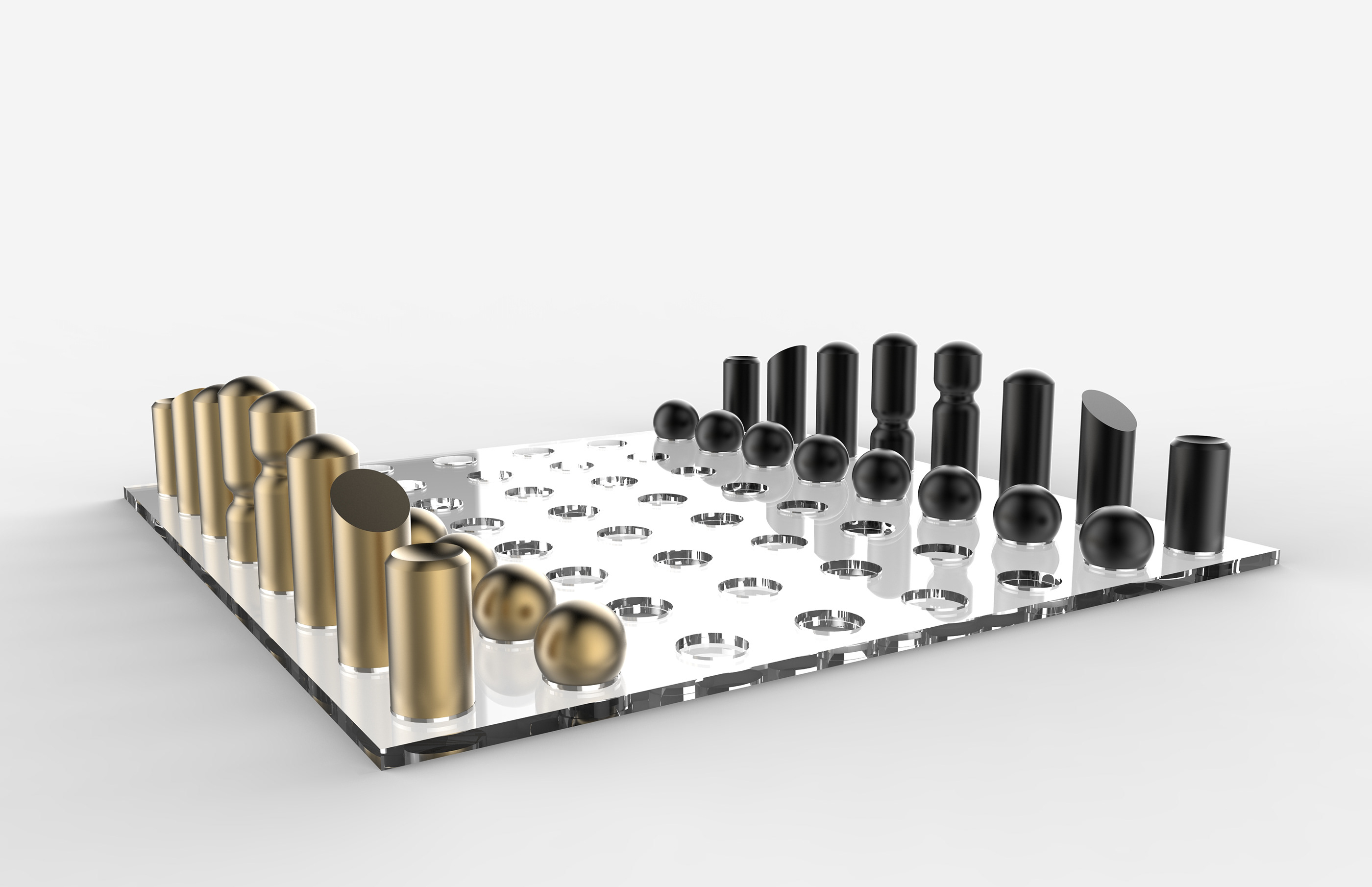 Minimalism，transparent，Chess Set，Chinese chess，