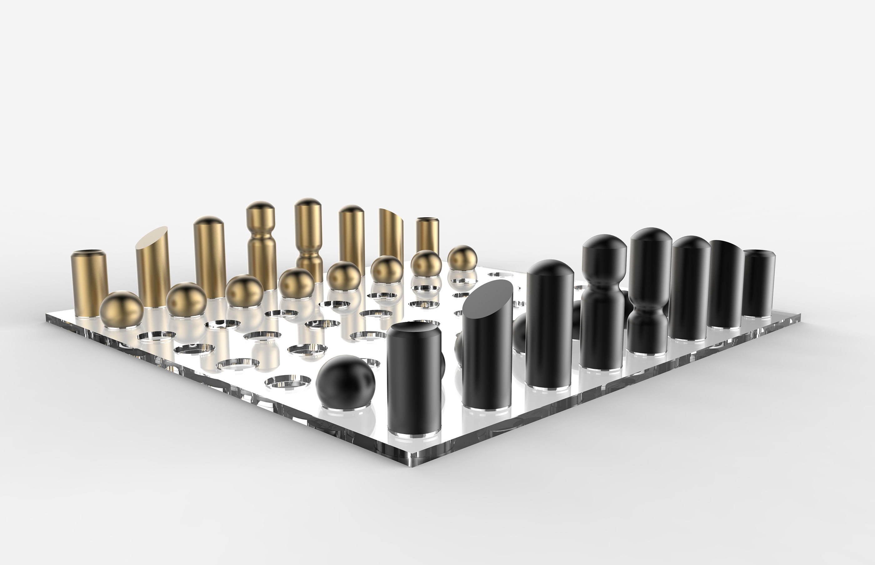 Minimalism，transparent，Chess Set，Chinese chess，