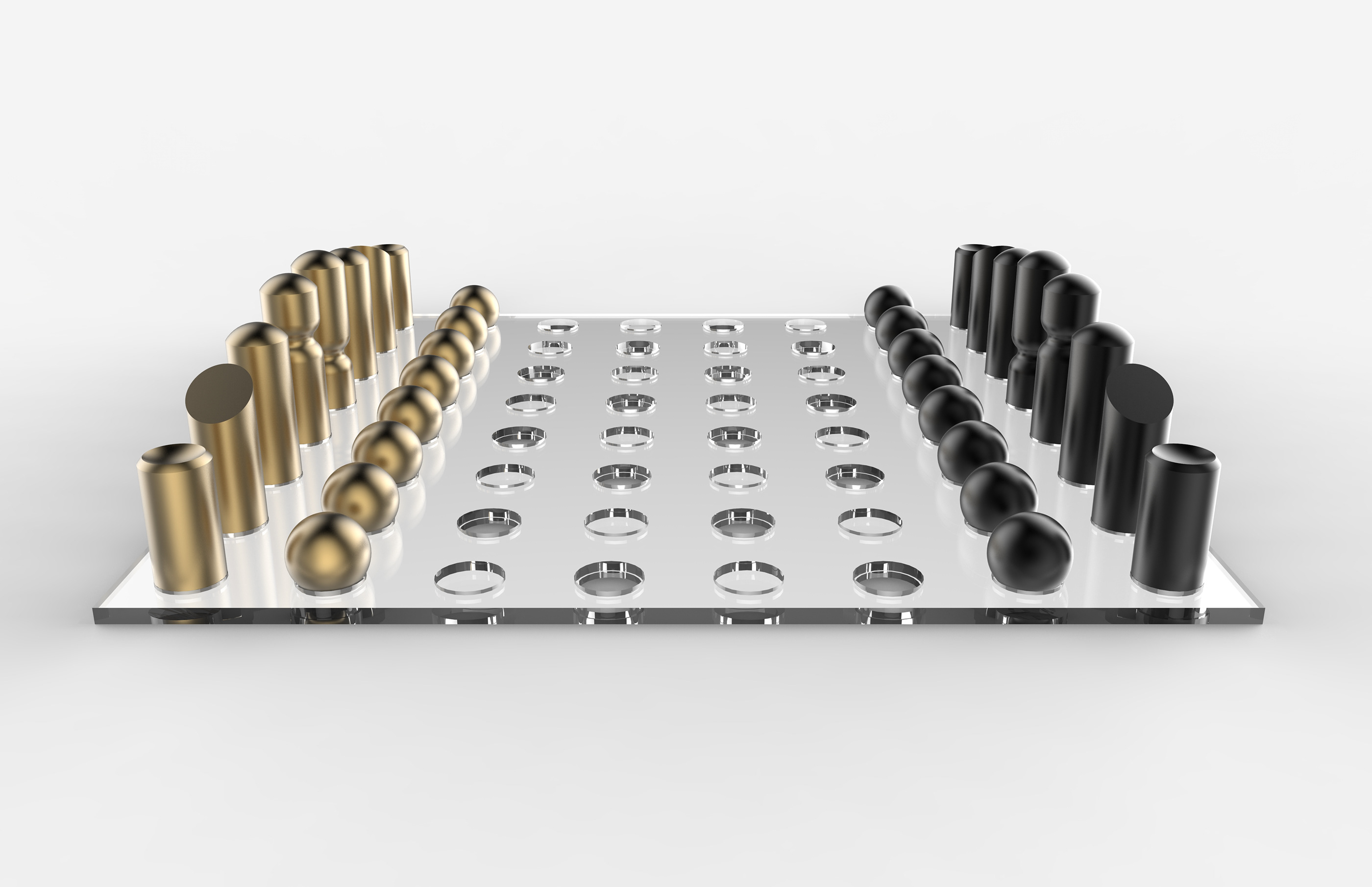 Minimalism，transparent，Chess Set，Chinese chess，