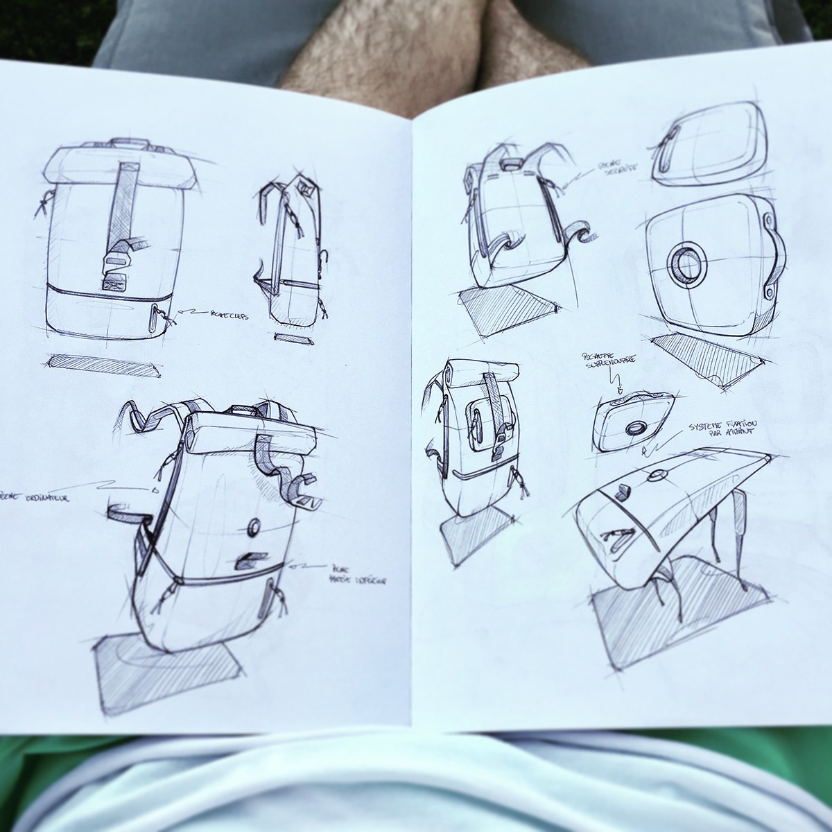 knapsack，shoes，Design，Sketch，