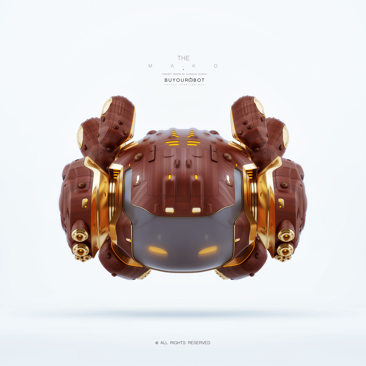 product design，model design ，three-dimensional，Wooden MAKO II，