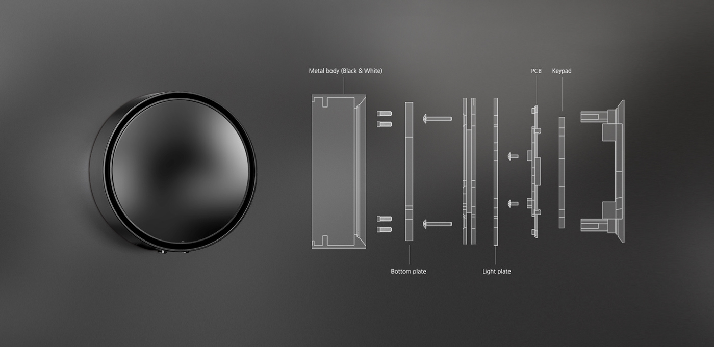 intelligence，circular，Door lock，