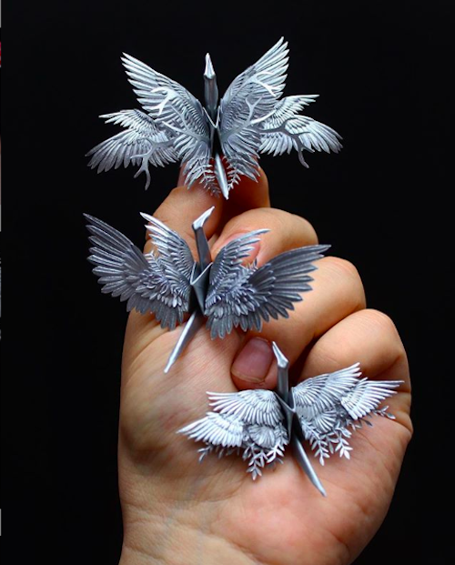 Cristian，Marianciuc，Folding paper crane，manual，various，