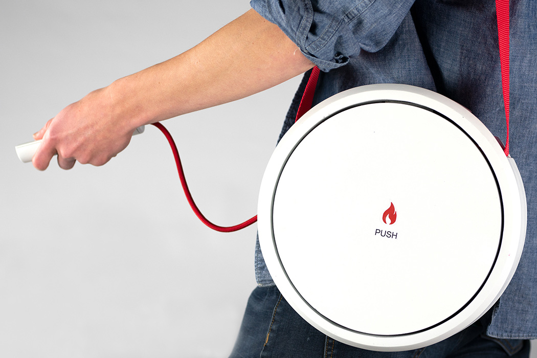 push，Fire Extinguisher，Satchel type，product design，