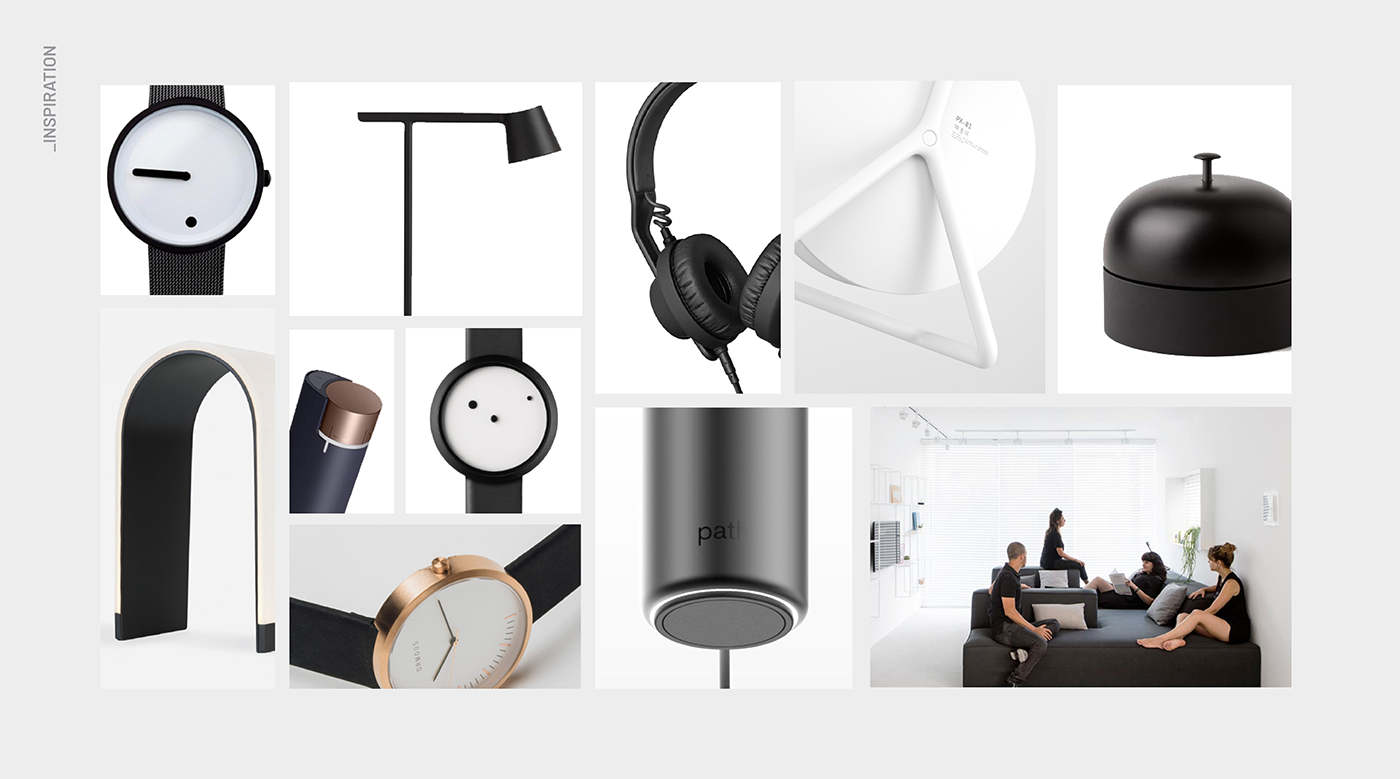 black and white，Minimalist，Wrist watch，