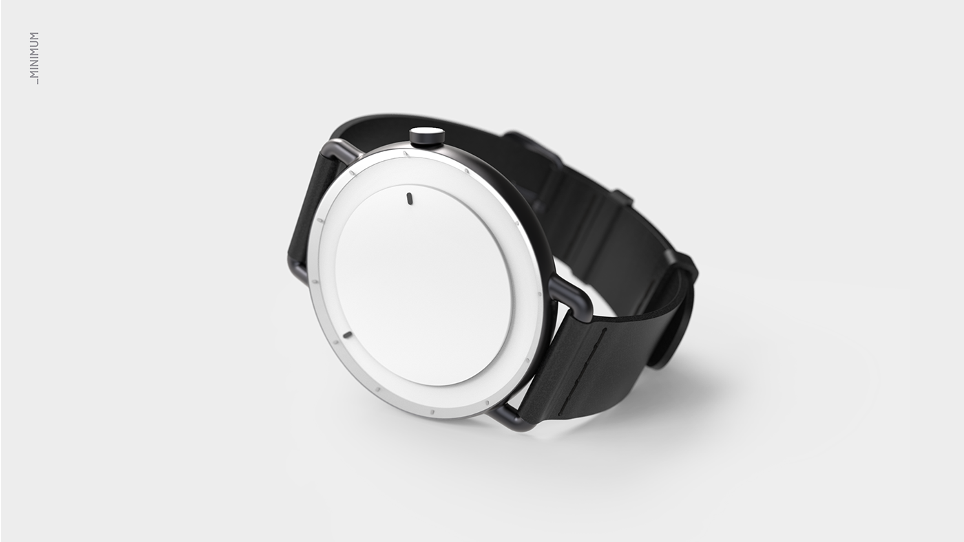 black and white，Minimalist，Wrist watch，