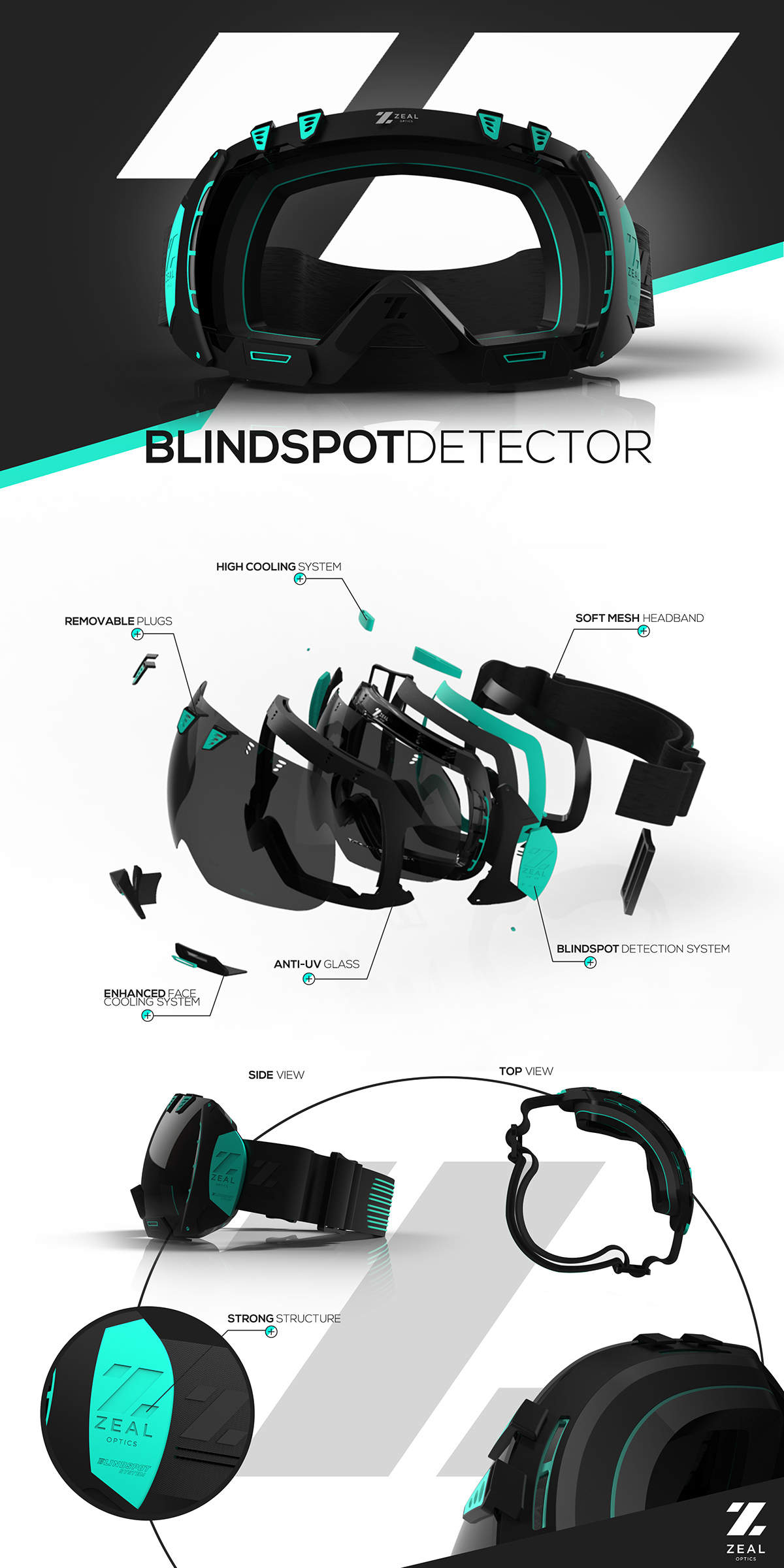 outdoor sport，Unique shape，Comfortable and safe，product design，modern design，