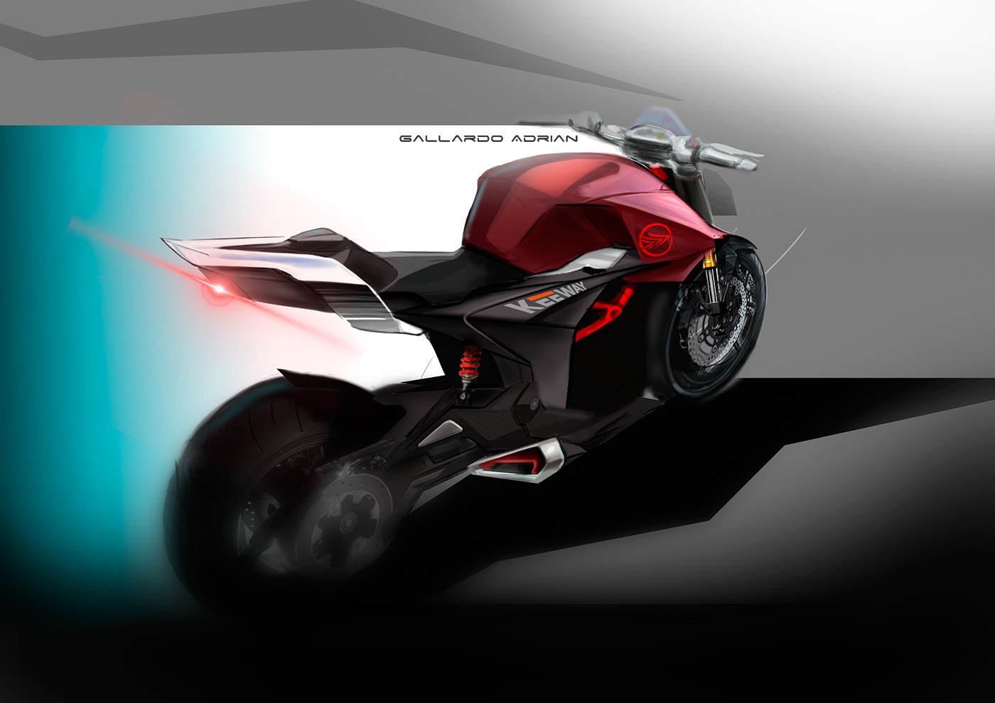 motorcycle，Keeway Motor，black，white，