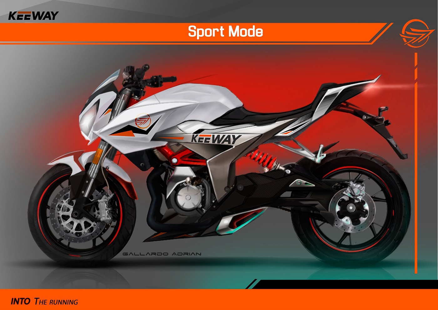 motorcycle，Keeway Motor，black，white，