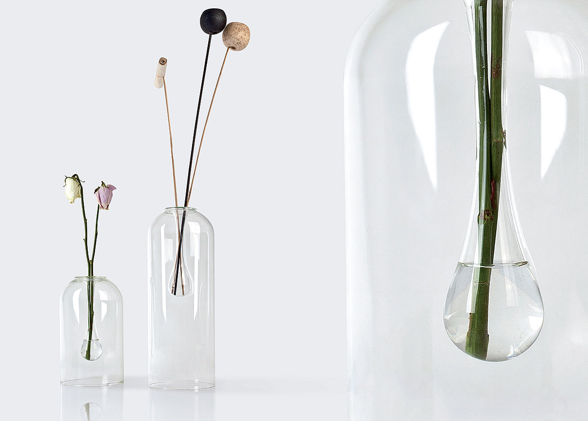 Glass，vase，decorate，transparent，TEAR Flowerpot，Home Furnishing，